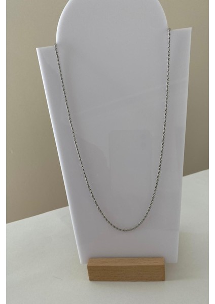 Minimal Ince Halat Model Silver Çelik Kolye 65 cm fiyatları