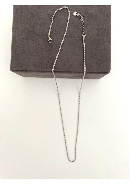Minimal Ince Halat Model Silver Çelik Kolye 65 cm fırsatları