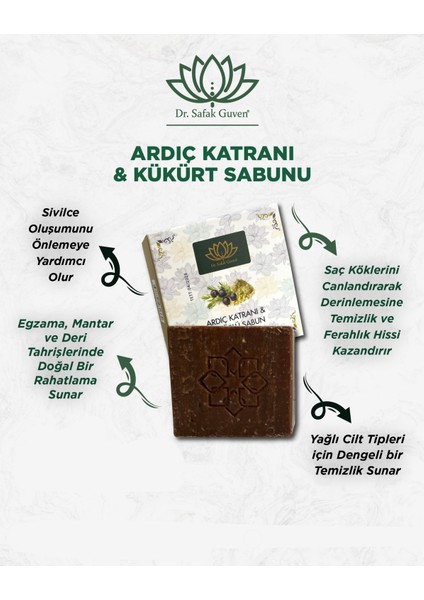 El Yapımı Meşe Külü Ardıç Katranı & Kükürt Sabunu