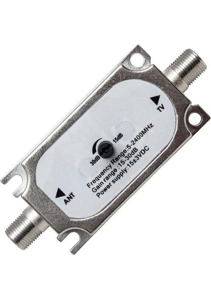 Ayarlı Hat Kuvvetlendirici Güclendirici Inline Amplifier 47-2150MHZ (15-30DB)