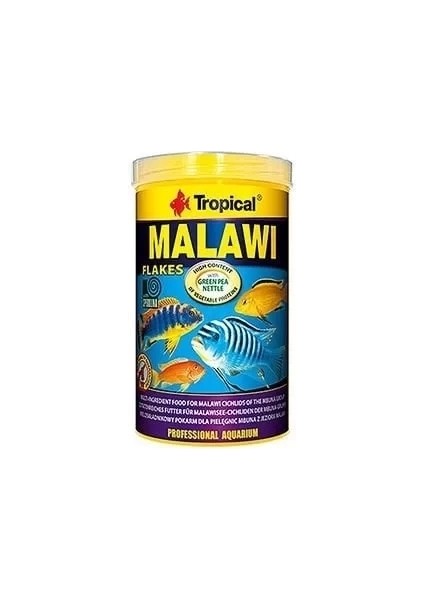 Tropical Malawı Flakes Malawı Cichlid Balıkları Için Pul Balık Yemi 250 ml 50 gr