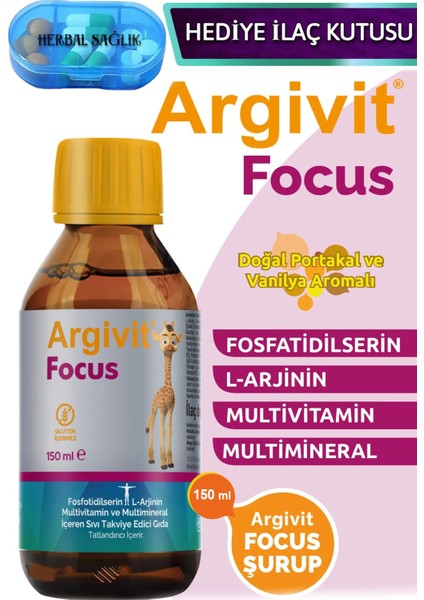 Focus Şurup-(Fosfatidilserin,l-Arjinin,multivitamin ve Multimineral 150 Ml)- Karışık Meyve Aromalı