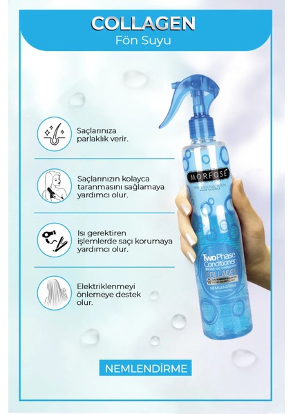 Kolajen Çift Fazlı Kondisyoner Fön Suyu 400 ml - Mrfs modelleri