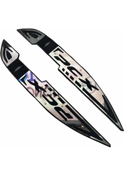 Honda Pcx 2021 - 2024 Uyumlu Kauçuk + Krom Ayak Basamak