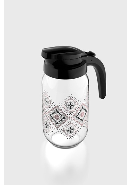 Beluga Desenli 1000 ml Siyah Kapaklı Cam Sürahi 112027 fiyatları