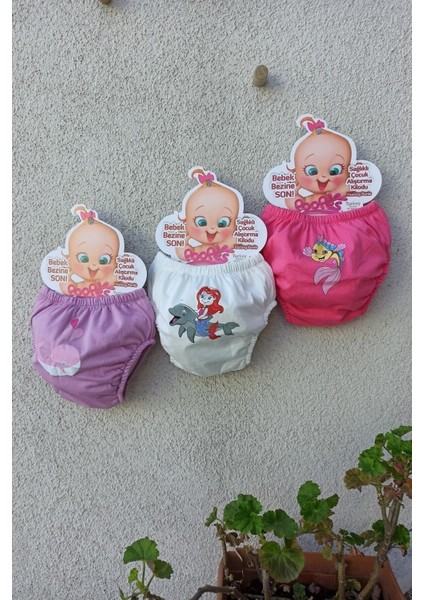 Desenli Desenli 3'lü Alıştırma Külodu 1-2-3 Yaş