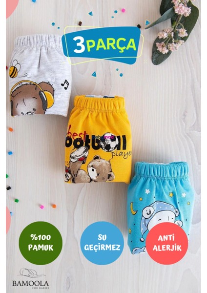 3 Adet Kız - Erkek Lüx Çocuk Alıştırma Külodu (Modellerde Farklılık Olabilir) fırsatları