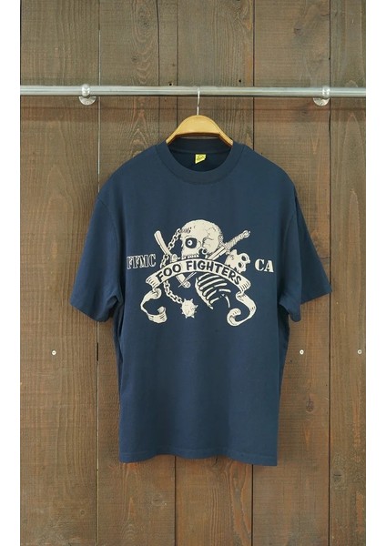 Foo Fighters San Fernando Oversize Kısa Kollu Koyu Lacivert Tshirt
