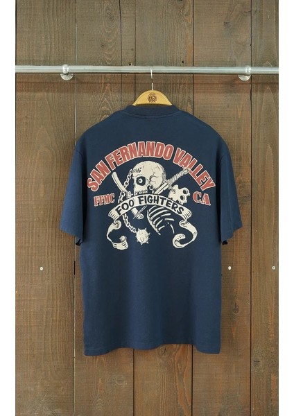 Foo Fighters San Fernando Oversize Kısa Kollu Koyu Lacivert Tshirt fiyatları