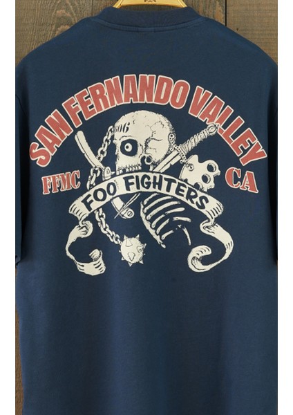 Foo Fighters San Fernando Oversize Kısa Kollu Koyu Lacivert Tshirt fırsatları