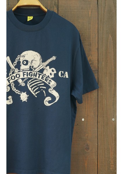 Foo Fighters San Fernando Oversize Kısa Kollu Koyu Lacivert Tshirt indirimleri