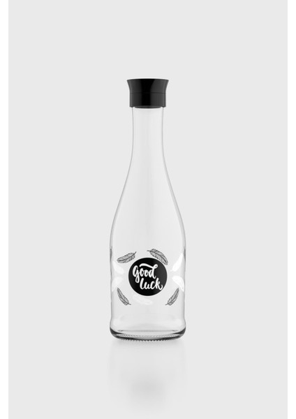Gala Good Luck Desenli 1000 ml Cam Karaf 212011 Siyah