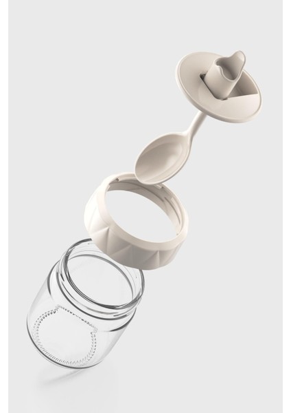 Lexa 210 ml Kaşıklı Cam Baharatlık 161019 Bej modelleri