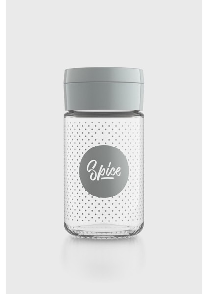 Dorian Spice Desenli 105 ml Gri Kapaklı Cam Tuzluk 122007