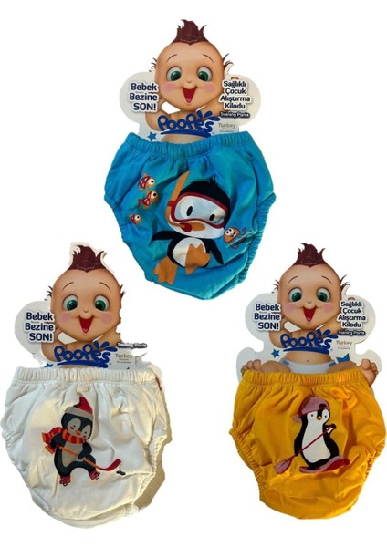 3'lü Alıştırma Külodu 3'lü (Sporcu Penguenler)