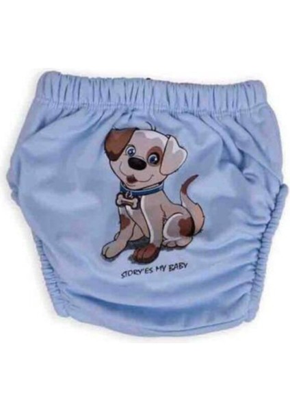 Unisex Bebek Bebe Mavi Alıştırma Külodu