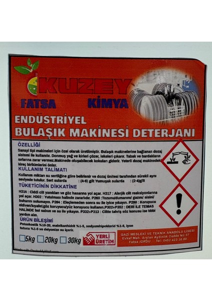 Endüstriyel Bulaşık Makinesi Deterjanı - 5 kg fırsatları