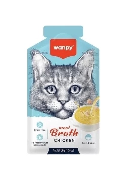 Wanpy Tavuk Etli Tahılsız Kedi Çorbası 50 gr