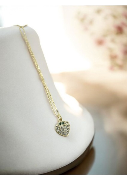 Minimal Zirkon Taşlı Gold Çelik Kolye fiyatları