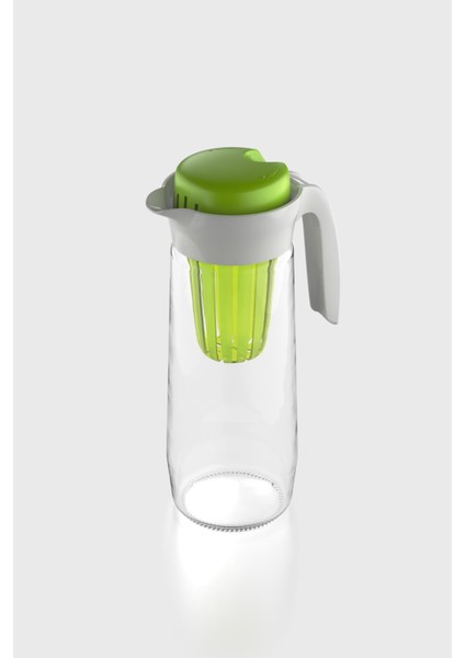 Daisy 1500 ml Yeşil Kapaklı Süzgeçli Detoks Cam Sürahi 111025 fiyatları