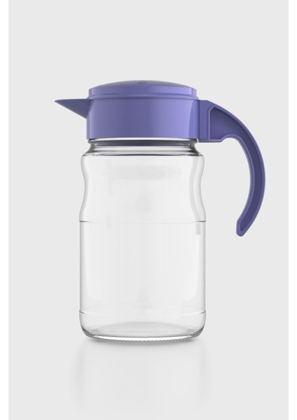 Spiro 1700 ml Mor Kapaklı Cam Sürahi 111031