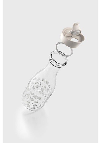 Odesa Çiçek Desenli 1000 ml Cam Karaf 212010 Bej modelleri