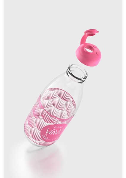 Milky Desenli 1000 ml Cam Şişe 182058 Fuşya modelleri