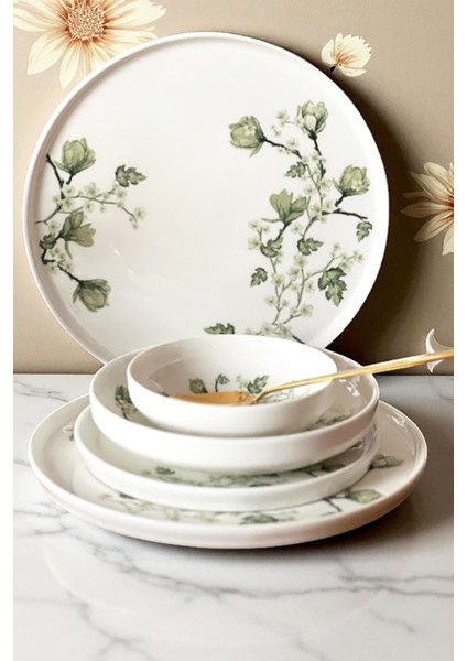 Verde 24 Parça 6 Kişilik Porselen Yemek Takımı