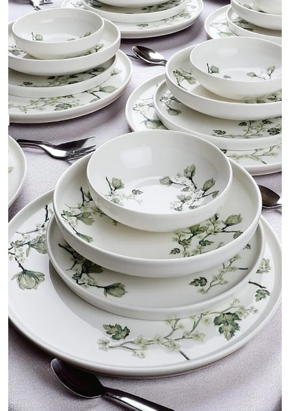 Verde 24 Parça 6 Kişilik Porselen Yemek Takımı
