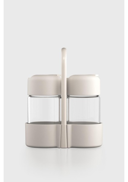 Rita 67 ml 2'li Cam Tuzluk ve Biberlik Seti 121015 Bej