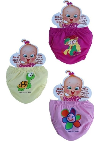 Unisex Bebek Pembe Poopess Alıştırma Külodu 3 Lü fiyatları