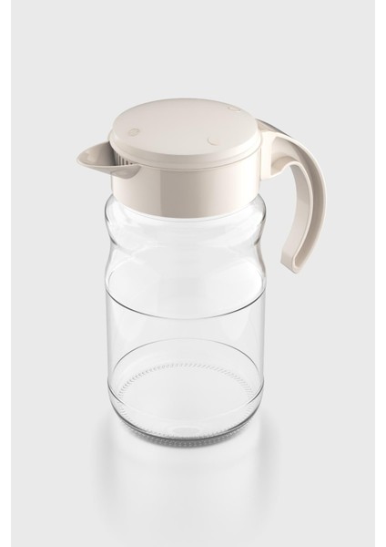 Spiro 1700 ml Bej Kapaklı Cam Sürahi 111031 fiyatları