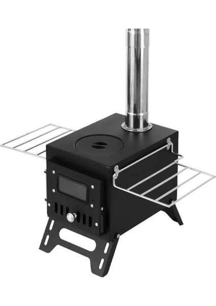 Woodlander Portatif Katlanır Kamp Çadır Sobası Black