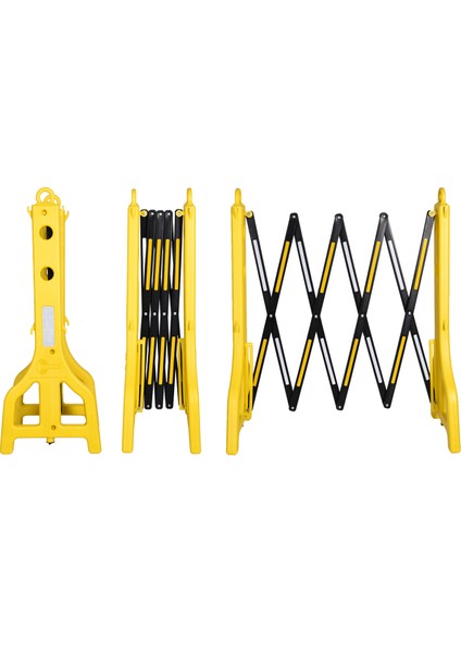 Akordiyon Bariyer Sarı 255 x 97 cm