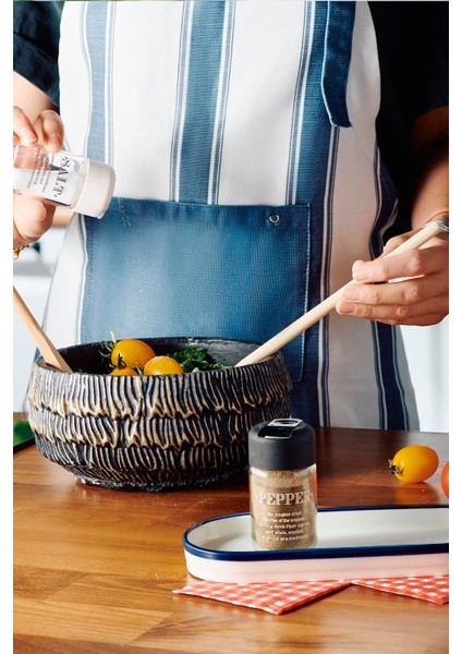 Rita Pepper Yazılı 67 ml Bej Kapaklı Cam Tuzluk-Karabiberlik 122020 fırsatları