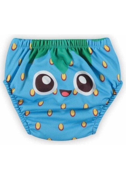 Poopes Yıkanabilir 3'lü Kombin Erkek Neşeli Çilek Alıştırma Külodu 1-2-3-4 Yaş fırsatları