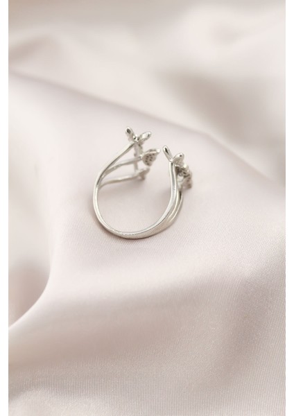 Gümüş Renk Metal Kelebek Model Kadın Yüzük fiyatları