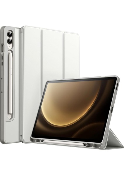 Samsung Galaxy Tab S10 Plus Kalem Şarjına Uygun Kalemlikli Uyku Modlu Stromix Standlı Kapaklı Kılıf Sm- X820