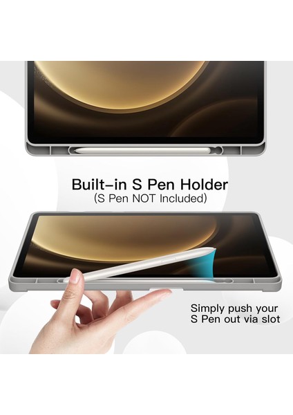 Samsung Galaxy Tab S10 Plus Kalem Şarjına Uygun Kalemlikli Uyku Modlu Stromix Standlı Kapaklı Kılıf Sm- X820 modelleri