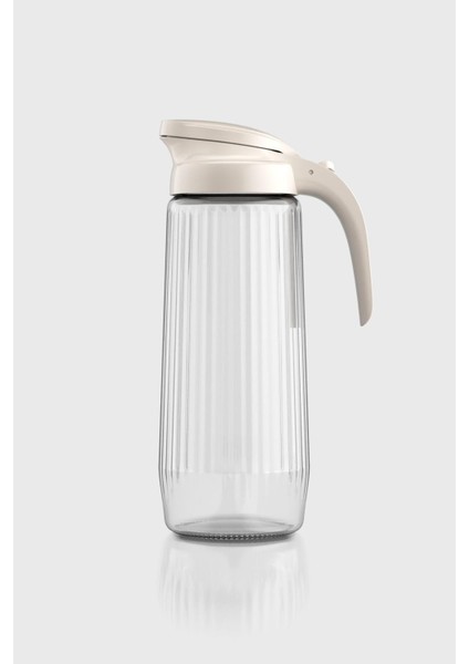 Beluga 1500 ml Bej Kapaklı Gravürlü Cam Sürahi 111021