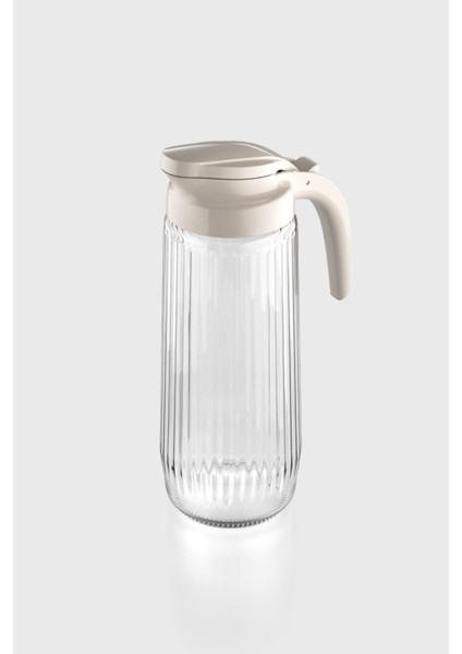 Beluga 1500 ml Bej Kapaklı Gravürlü Cam Sürahi 111021 fiyatları