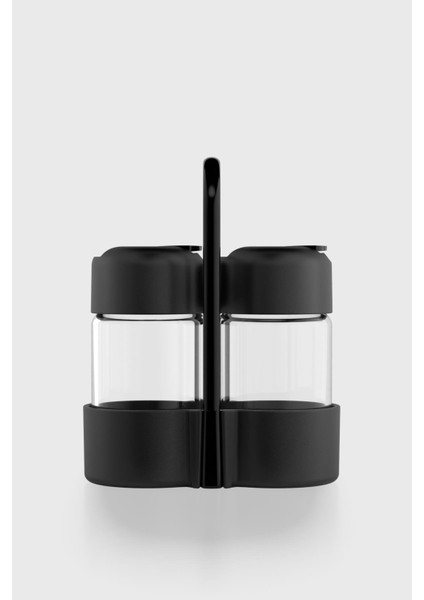 Rita 67 ml 2'li Cam Tuzluk ve Biberlik Seti 121015 Siyah
