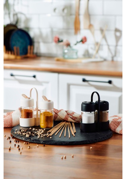 Rita 67 ml 2'li Cam Tuzluk ve Biberlik Seti 121015 Siyah fırsatları