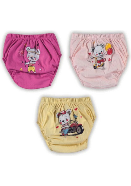 Kız Çocuk Poopes 3'lü Kombin Alıştırma Külodu