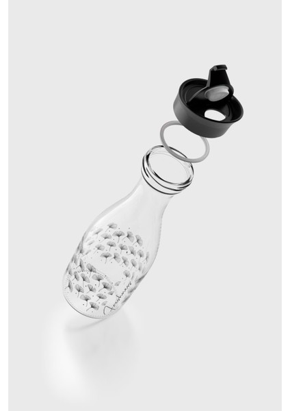 Odesa Çiçek Desenli 1000 ml Cam Karaf 212010 Siyah modelleri