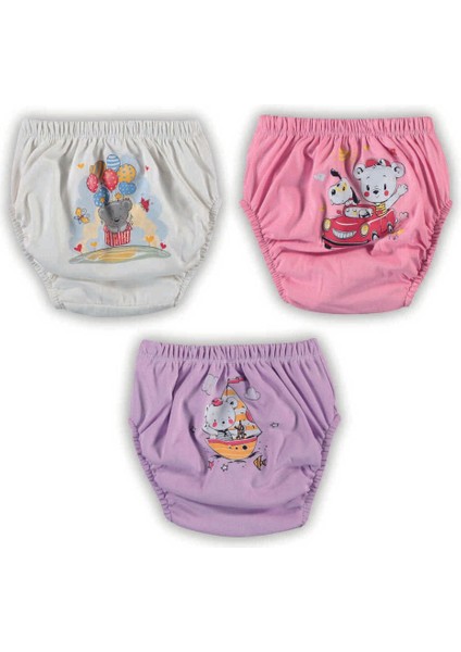 Kız Çocuk Poopes 3'lü Kombin Alıştırma Külodu