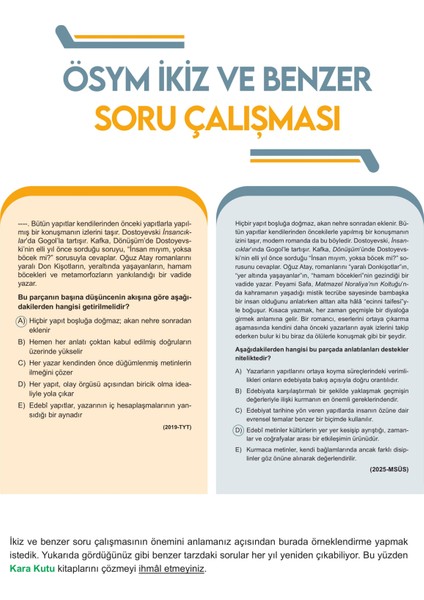 2026 Yks-Tyt Türkçe Karakutu Ösym Çıkmış Soru Bankası Video/pdf Çözümlü Konu Konu Son 8 Yıl indirimleri