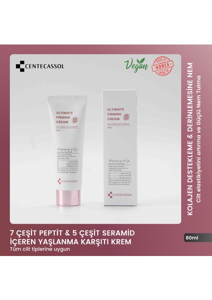 7 Çeşit Peptit ve 5 Çeşit Seramid İçeren Onarıcı ve Nemlendirici Krem