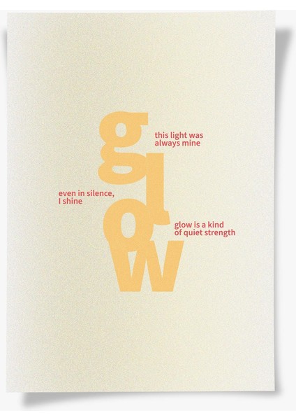 Glow Within | Tipografi Posteri modelleri