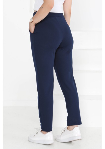 Çift Düğmeli Spor Pantolon Lacivert - 27352 fırsatları